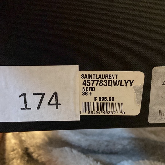 SAINT LAURENT Joson Pallad O Black Sandals sz 38.5 - Picture 10 of 13